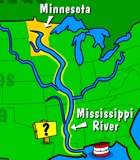 Illustration of The Mississippi River