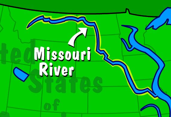 Illustration of The Missouri River