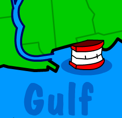 Illustration of The Gulf of Mexico