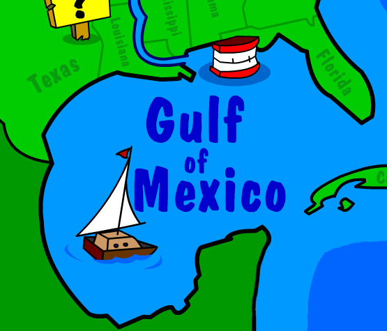Illustration of The Gulf of Mexico