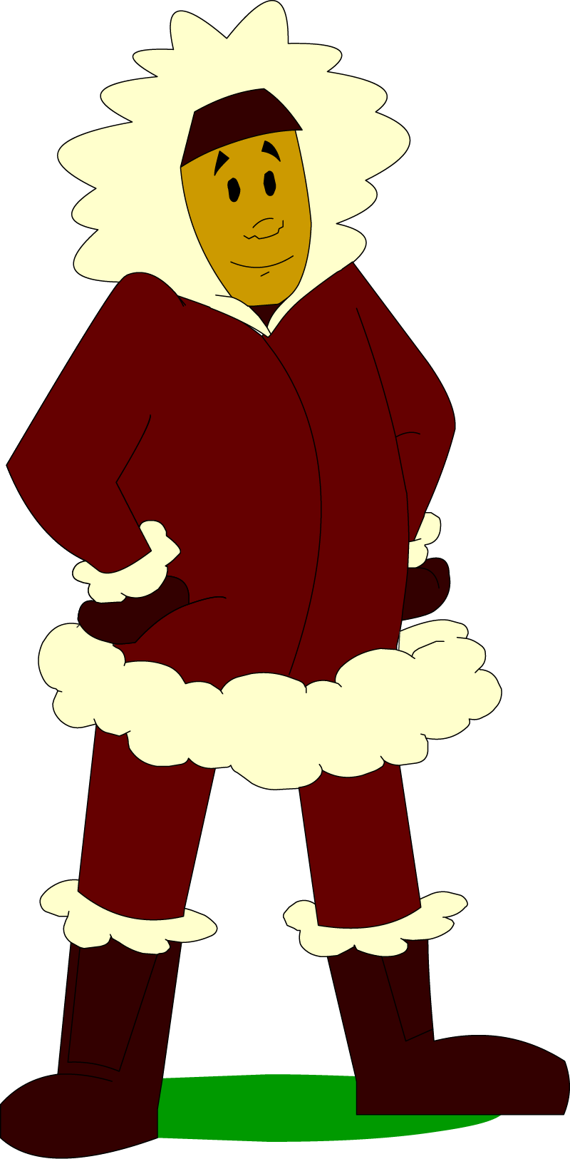 Illustration of man in warm clothes