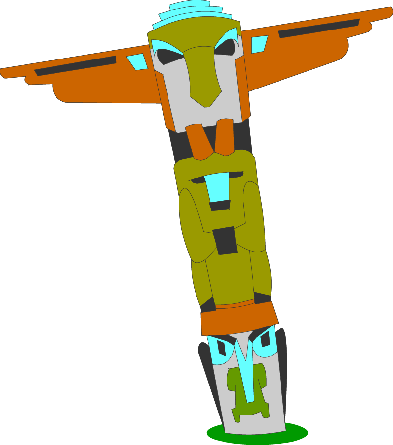 Illustration of a totem pole
