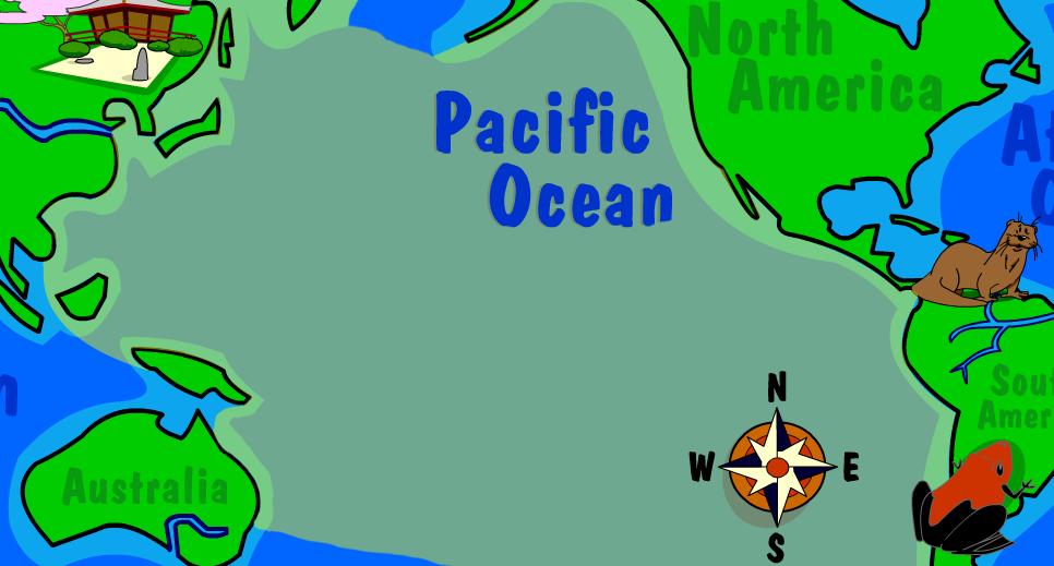 Illustration of the Pacific Ocean