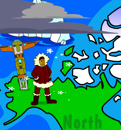 Illustration of a snowing cloud