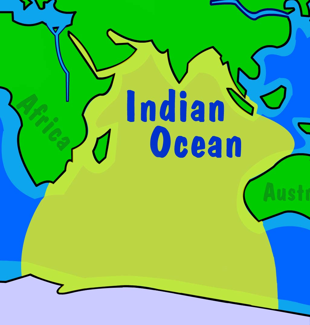 Illustration of the Indian Ocean