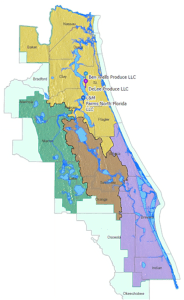 Map of agriculture projects