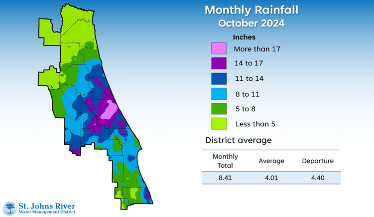 October 2025 rainfall map